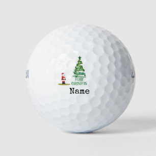 Balles De Golf Golf Santa Claus avec sapin de Noël
