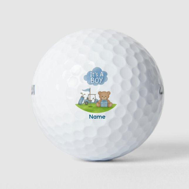 Balles De Golf Golf Teddy Bear It's Boy for Baby shower (Devant)