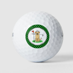 Balles De Golf Golf Yellow Lab Labrador Retriever Dog (jaune 3)