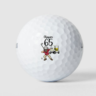 Balles De Golf Golfer 65e anniversaire Dabbing avec voiturette de