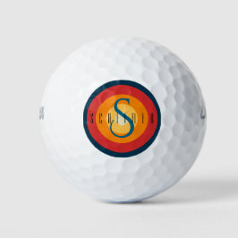 Balles De Golf Golfer Golf-Player Personnalisé Monogramme et nom