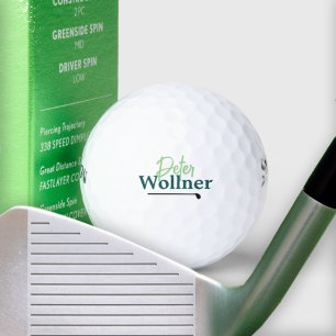 Balles De Golf Golfer Name simple et élégant
