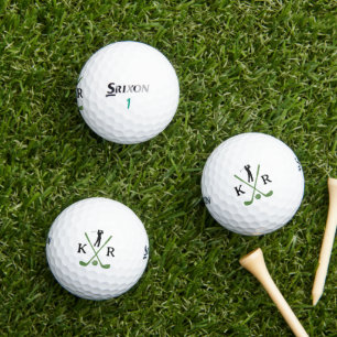 Balles De Golf Golfeur avec Trèfles Croisés Monogramme Personnali