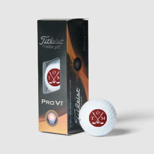 Balles De Golf Golfeur Monogramme trois lettres surnom