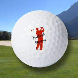 Balles De Golf Golfeur personnalisé rouge