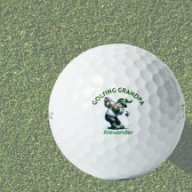 Grand-père de golf personnalisé Monogramme Gnome