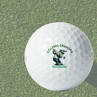 Balles De Golf Grand-père de golf personnalisé Monogramme Gnome
