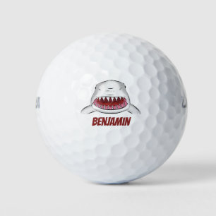 Balles De Golf Grand requin blanc moyen dessin animé