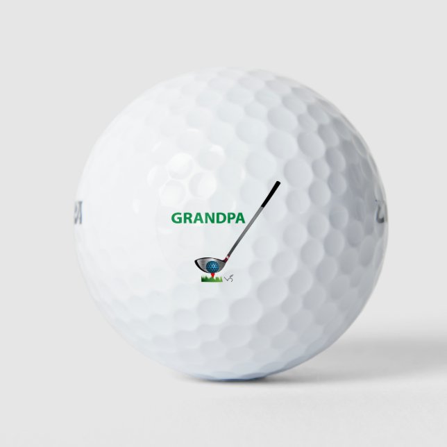 Balles De Golf GRANDPA - Cool d'anniversaire du golfeur (Devant)
