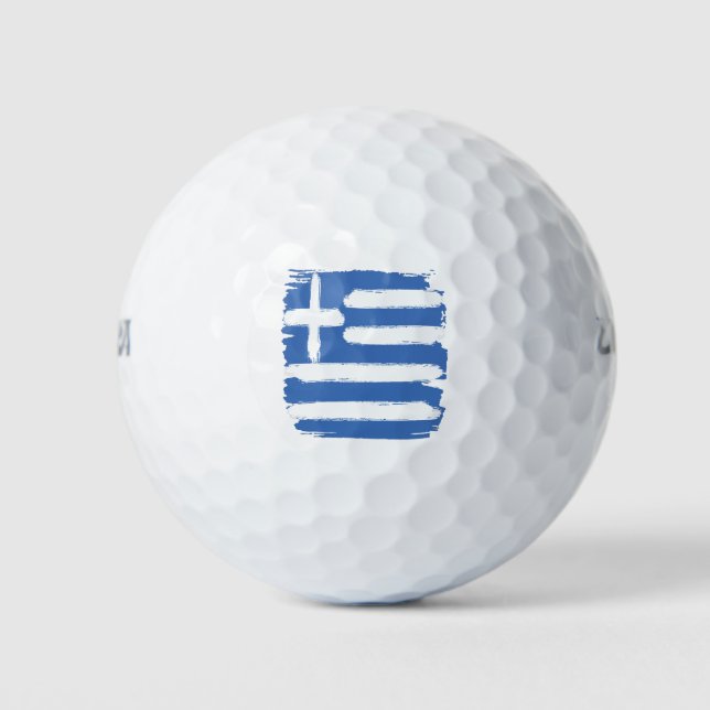 Balles De Golf Grèce Grunge drapeau Vintage Grèce (Devant)