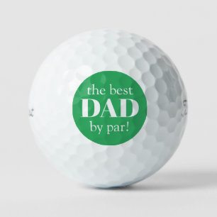 Balles De Golf Green Best Dad By Par Fête des pères Golf Balls