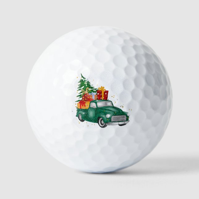 Balles De Golf Green Christmas Tree Car Noël (Recto)