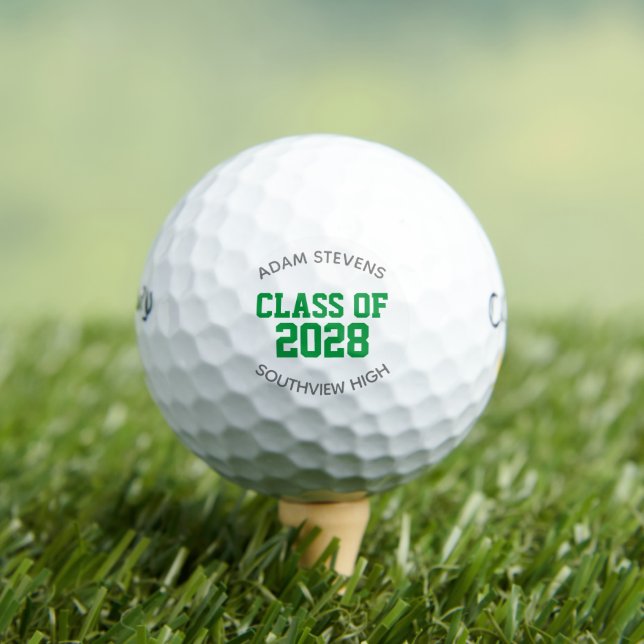 Balles De Golf Green Classic Varsity Graduate Class Cadeau (T-shirt Insitu)