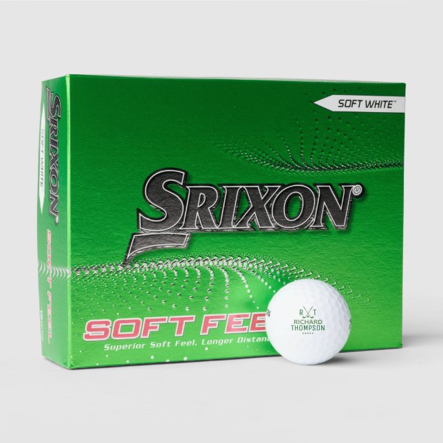 Balles De Golf Green Monogram Golfballs avec son nom (Conditionnement)