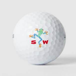 Balles De Golf Grenouille mignonne avec Initiales Golf Ball