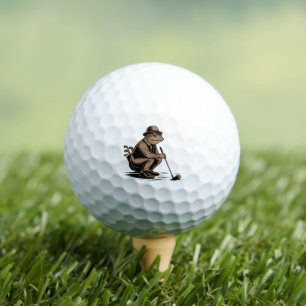 Balles De Golf Grenouille Rétro Drôle Amateur de Golf Grenouille