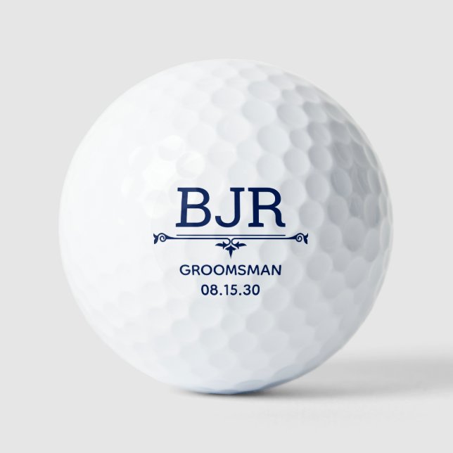 Balles De Golf Groomsman Personalized Golf Balls (Recto)