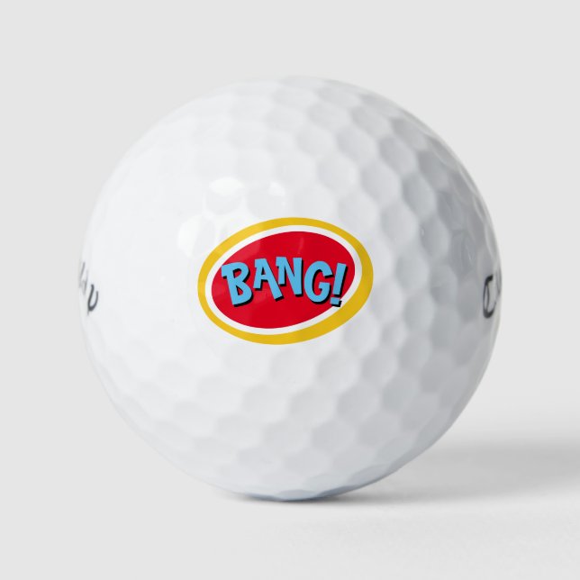 Balles De Golf Gros bang d'impression de nouveauté drôle (Devant)