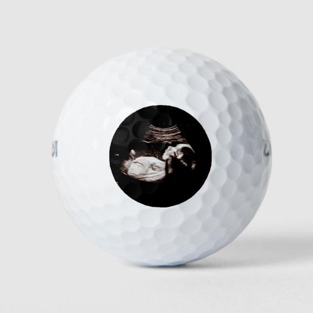 Balles De Golf Grossesse Bébé Sonogramme Ultrasons Photo Homme Ca (Devant)