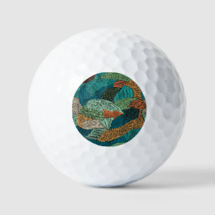 Balles De Golf Grunge Abstrait : Conception Motif transparente.