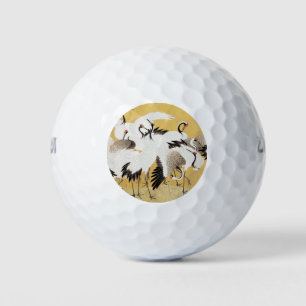 Balles De Golf Grupe de grues japonaises Vintage Oiseau Riche Cla