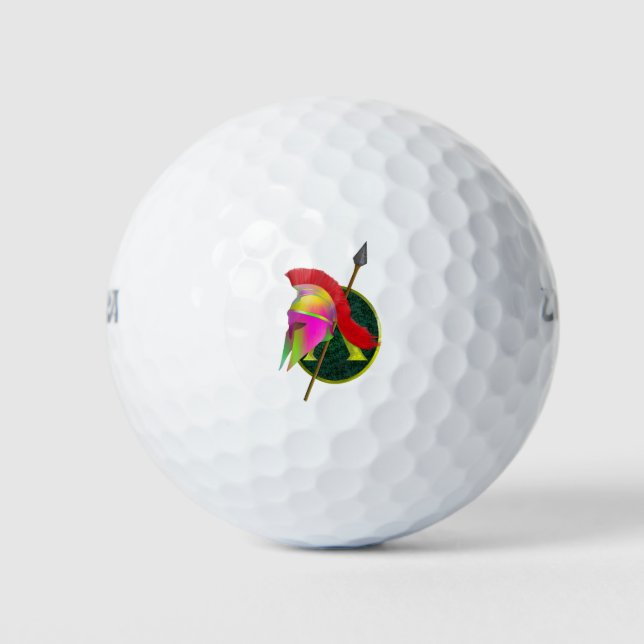 Balles De Golf Guerrier Spartiate Ou Grec (Devant)