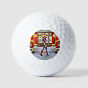 Balles De Golf Guerrière asiatique Fantasy Illustration de Samour