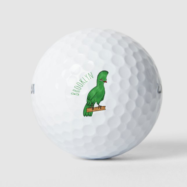 Balles De Golf Guinée turaco bird cartoon (Devant)