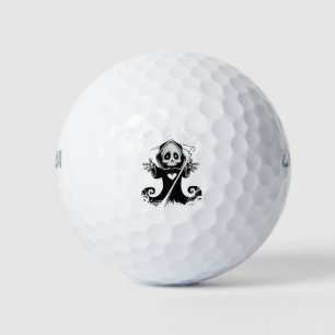 Balles De Golf Halloween homme à capuchon de crâne