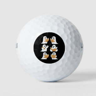 Balles De Golf Halloween Professeur Ghost Lecture Livres Librairi