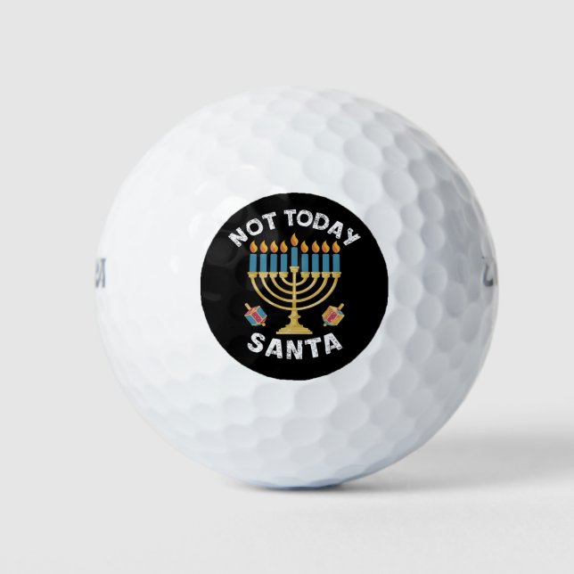 Balles De Golf Hanoukka pas aujourd'hui Père Noël juif Chanoukah (Devant)
