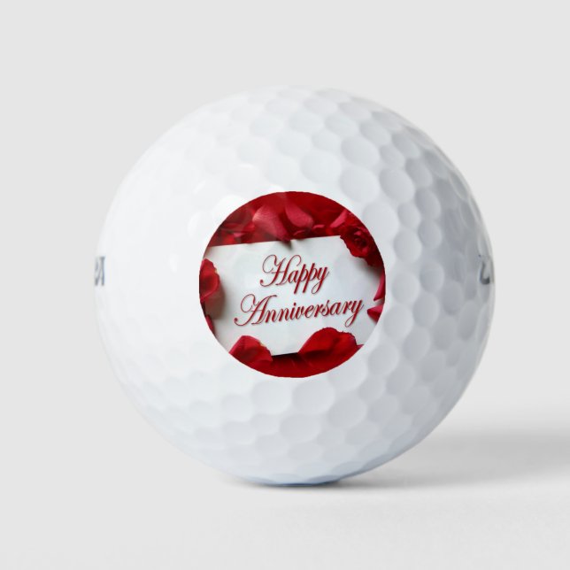 BALLES DE GOLF **HAPPY ANNIVERSARY GOLFER*** GOLF BALL (Devant)