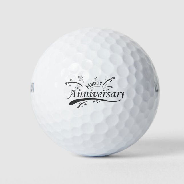 BALLES DE GOLF **HAPPY ANNIVERSARY GOLFER** GOLF BALL (Devant)