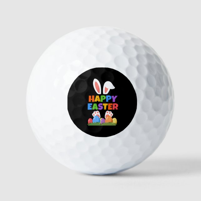 Balles De Golf Happy Easter Bunny  (Recto)