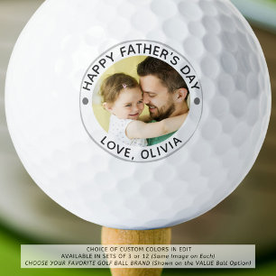 Balles De Golf HAPPY FÊTE DES PÈRES Photo Boules de golf personna