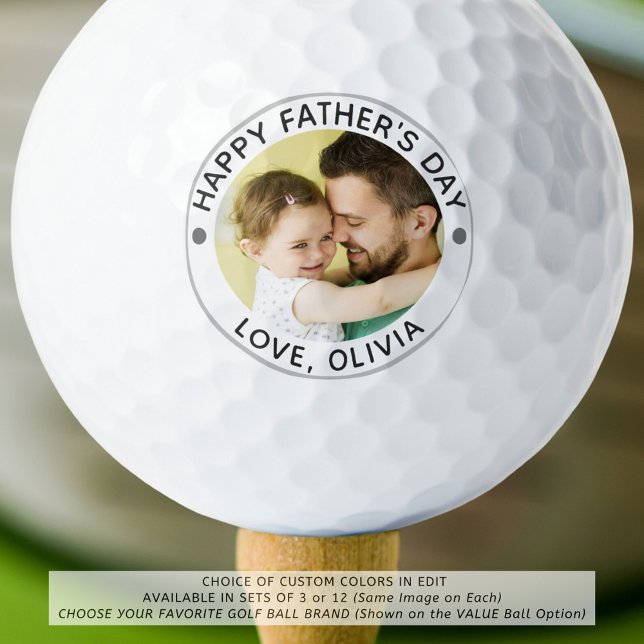 Balles De Golf HAPPY FÊTE DES PÈRES Photo Boules de golf personna (Créateur téléchargé)