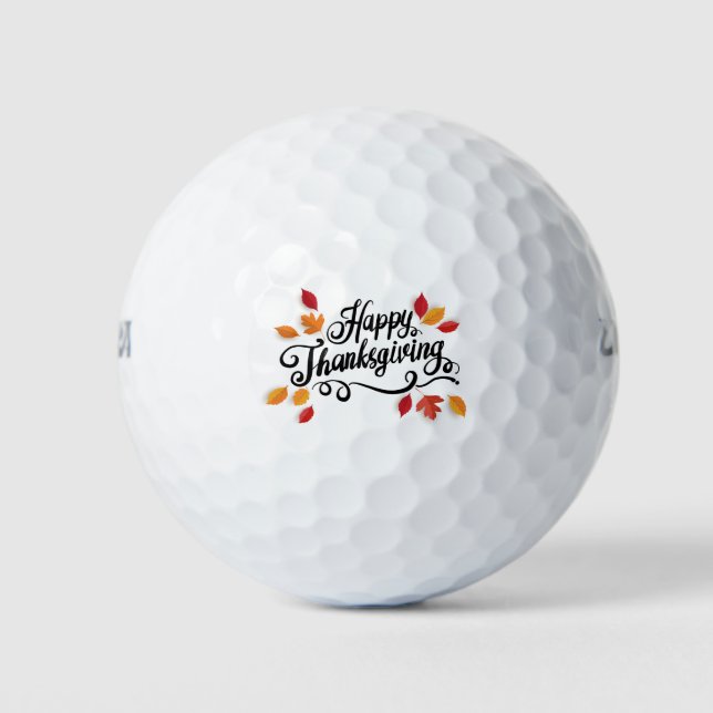 Balles De Golf Happy Thanksgiving (Devant)