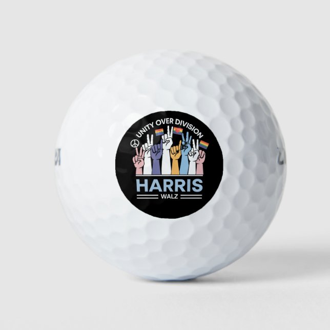 Balles De Golf Harris Walz Waltz 2024 Unité sur division (Devant)
