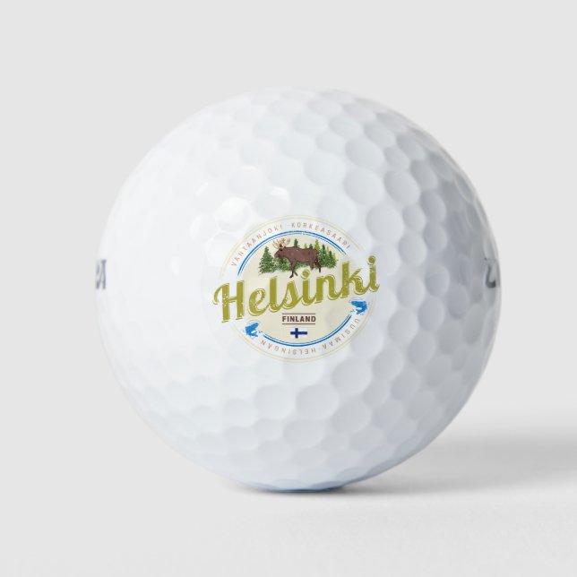 Balles De Golf Helsinki capitale de l'orignal Finlande souvenir v (Devant)