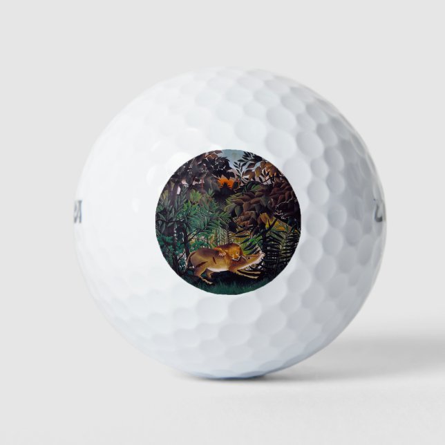Balles De Golf Henri Rousseau - Le lion affamé (Devant)