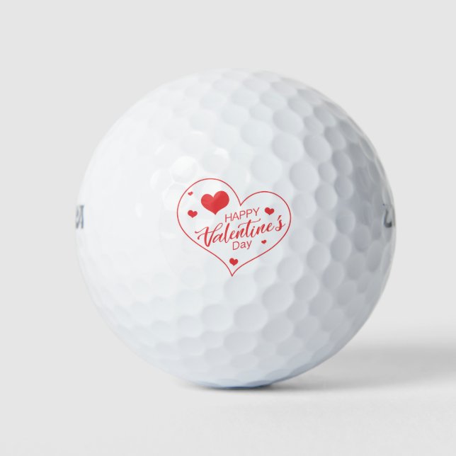Balles De Golf Heureuse Sainte-Valentin (Devant)