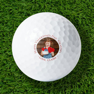 Balles De Golf Heureuse Sainte-Valentin Grand-père Photo personna