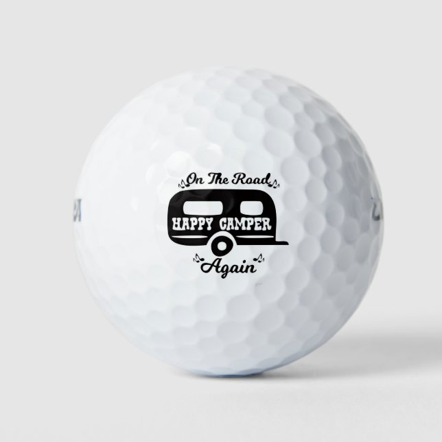 BALLES DE GOLF ***HEUREUX CAMPER*** (Devant)