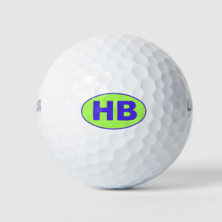 Balles De Golf Higgins Beach bleu vert HB ovale Logo