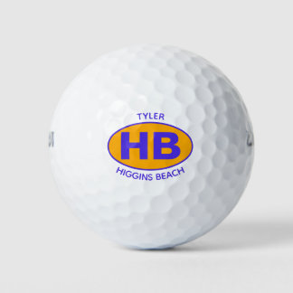 Balles De Golf Higgins Beach Oval Blue Orange Personnalisé