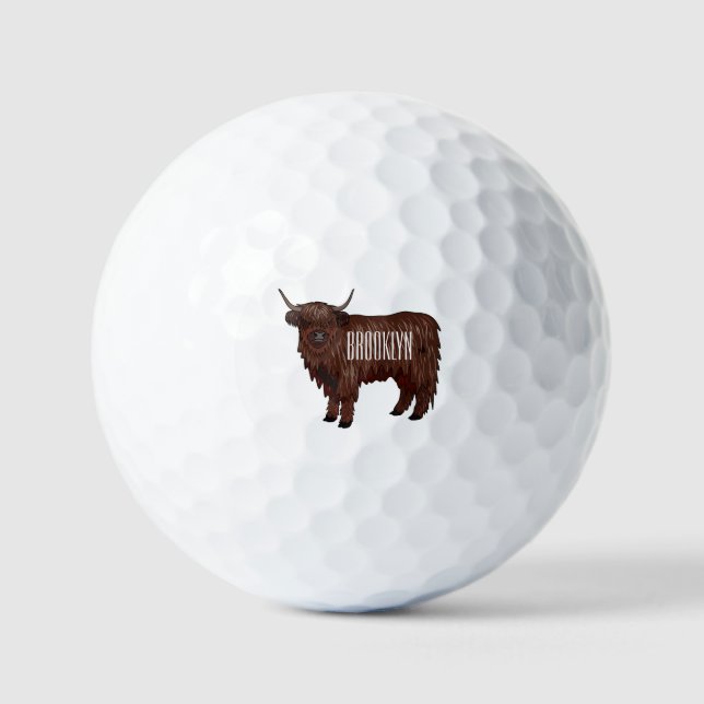 Balles De Golf Highland cow (Recto)