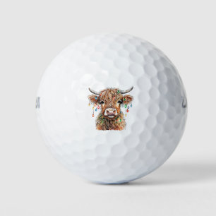 Balles De Golf Highland Cow Golf Balls