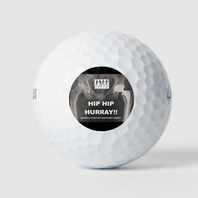 Balles De Golf Hip Hip Hurray - Félicitations pour le remplacemen (Devant)