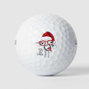 Balles De Golf Hipster Christmas Giraffe   Vacances