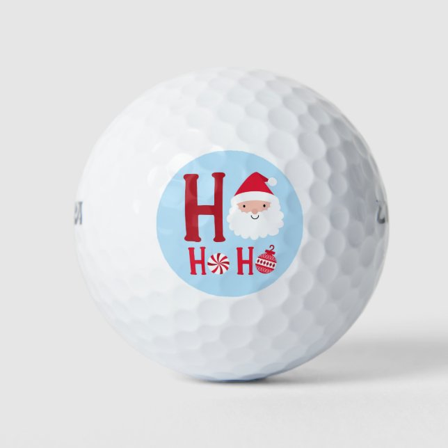 Balles De Golf Ho Ho Ho Christmas Père Noël (Devant)